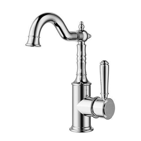 Ikon Clasico Hook Spout Basin Mixer Chrome
