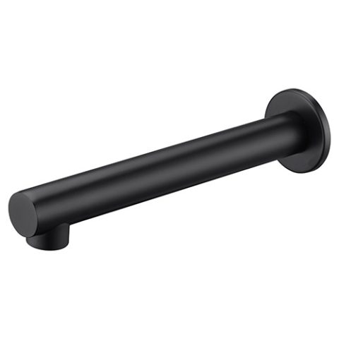 Ikon Hali Straight Wall Bath Spout Matte Black