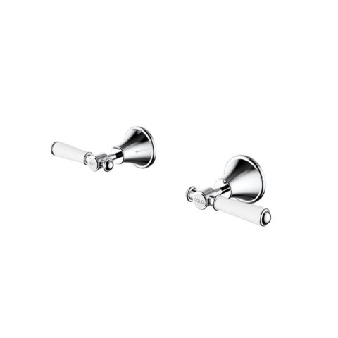 Ikon Classico Wall Top Assemblies Ceramic Handles Chrome