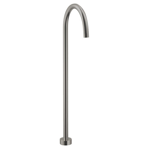 P & P Yale Round Floor Bath Spout Brushed Nickel