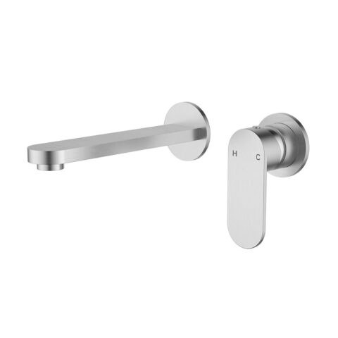 P&P Plus Sora SS Separate Wall Basin Mixer Trim Kit Stainless Steel