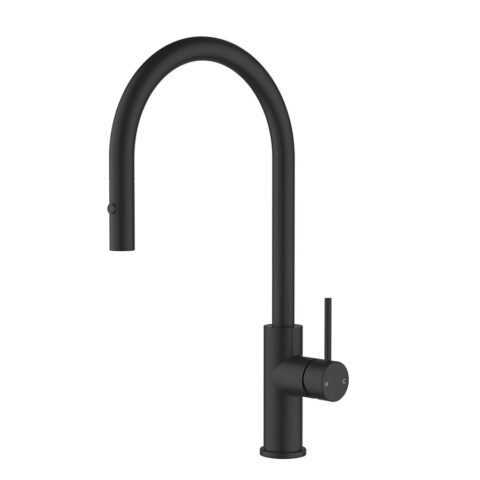 P&P Plus Otus Slimline SS Gooseneck Pull-Out Sink Mixer Matte Black