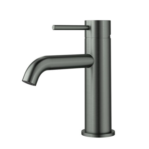 P&P Plus Otus Slimline Basin Mixer Curved Spout Gunmetal