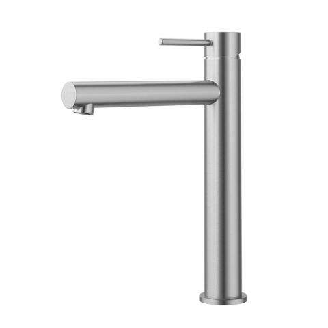 P&P Plus Otus Slimline High Rise Basin Mixer Stainless Steel