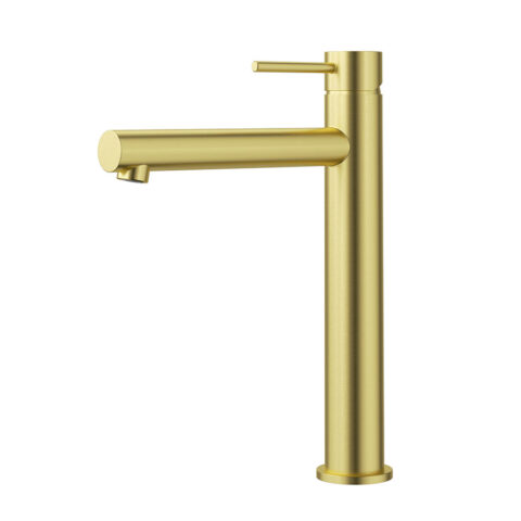 P&P Plus Otus Slimline High Rise Basin Mixer Brushed Gold