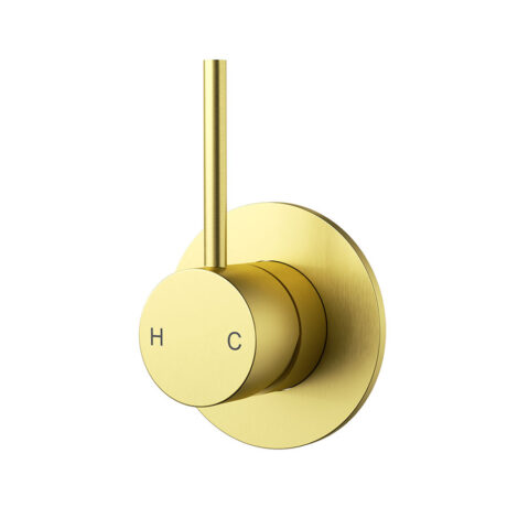 P&P Plus Otus Slimline Wall Mixer Trim Kit Lever Up Brushed Gold