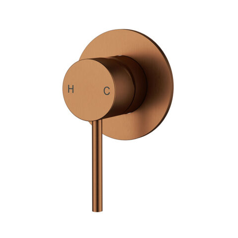 P&P Plus Otus Slimline Wall Mixer Trim Kit Brushed Cooper