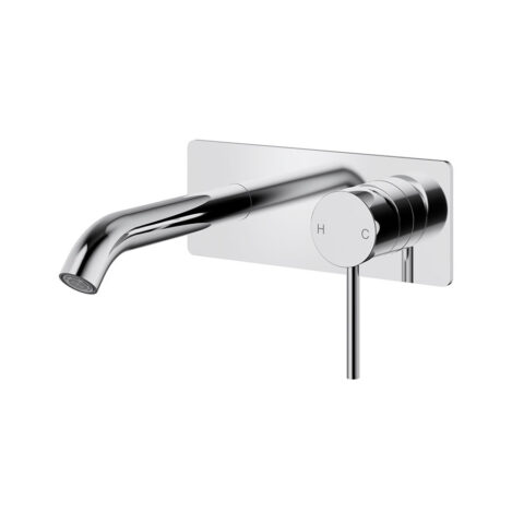 P&P Plus Otus Slimline Wall Basin Mixer Trim Kit 220mm Spout Chrome