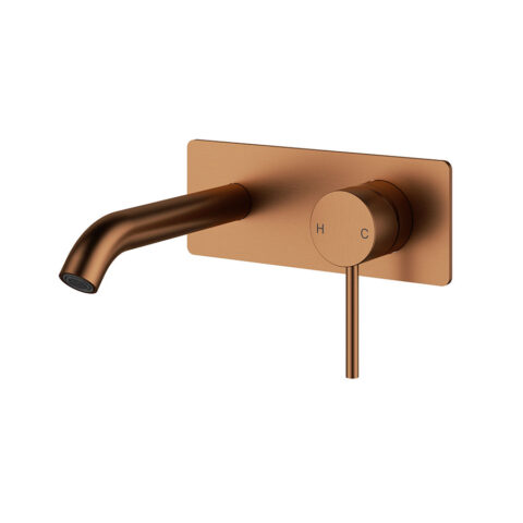 P&P Plus Otus Slimline Wall Basin Mixer Trim Kit Brushed Cooper