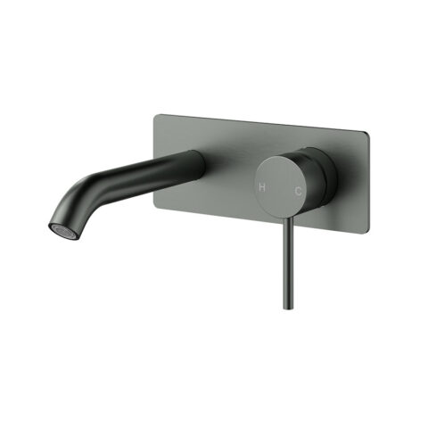P&P Plus Otus Slimline Wall Basin Mixer Trim Kit Gunmetal