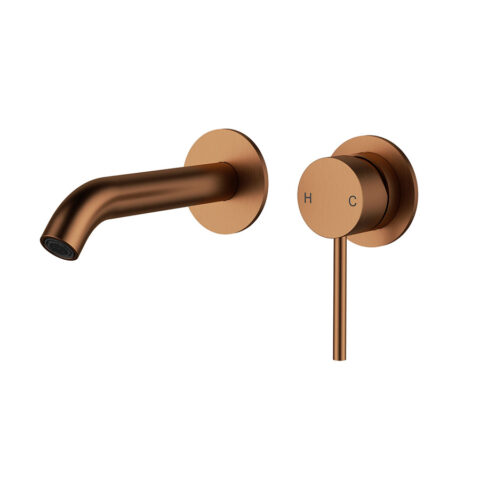 P&P Plus Otus Slimline Separate Wall Basin Mixer Trim Kit Brushed Cooper