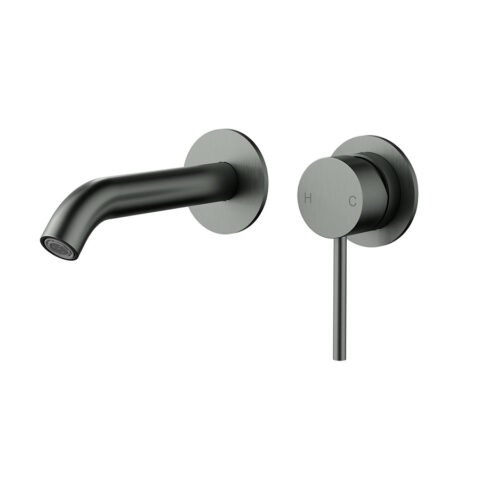 P&P Plus Otus Slimline Separate Wall Basin Mixer Trim Kit Gunmetal