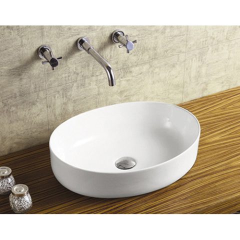 P & P Cora 510mm Porcelain Countertop Basin