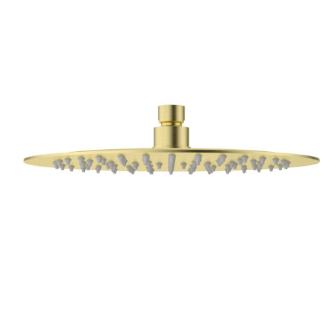 P & P Dove Round Shower Head Brushed Gold