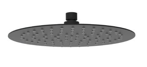 P & P Dove Round Shower Head Matte Black