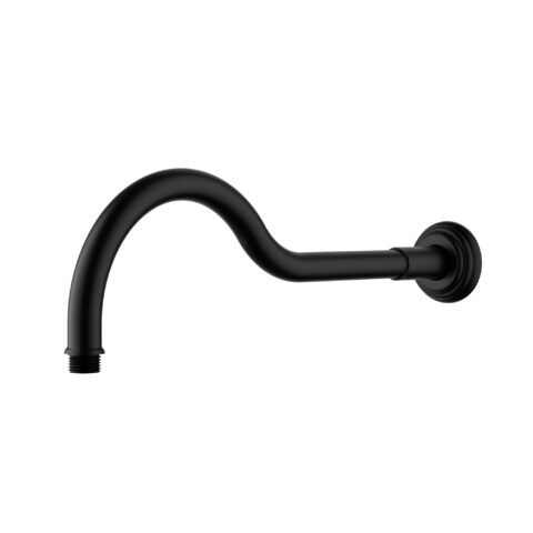Ikon Clasico Horizontal Shower Arm Matte Black