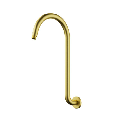 Ikon Clasico Gooseneck Shower Arm Brushed Gold