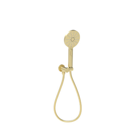 P & P Cora Hand Held Shower Brushed Gold