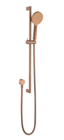 P & P Cora Hand Held Shower On Rail Brushed Cooper