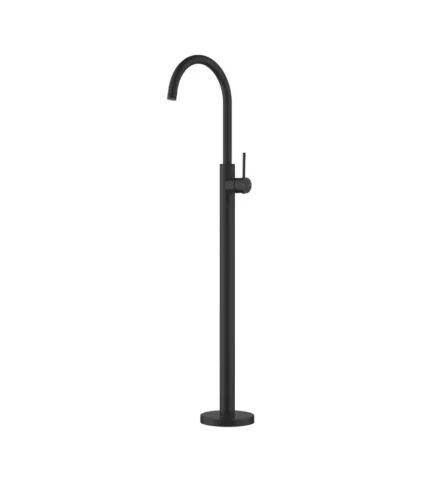 P & P Plus Otus Slimline Bath Mixer Freestanding Matte Black