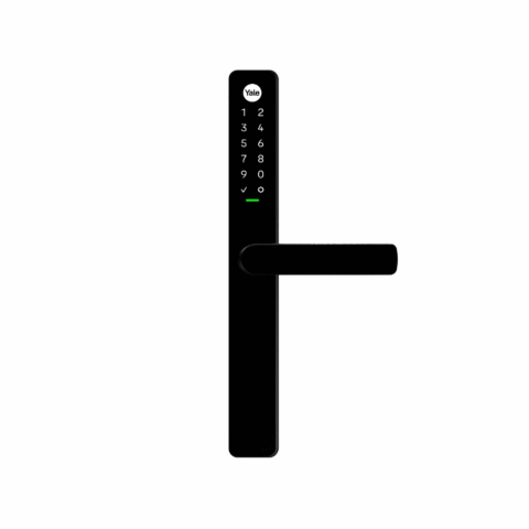Yale Unity Slim Smart Lock Short Throw With 30mm Backset Matte Black