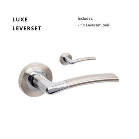 Zanda Luxe Round Lever Set Only Brushed Nickel/ Chrome