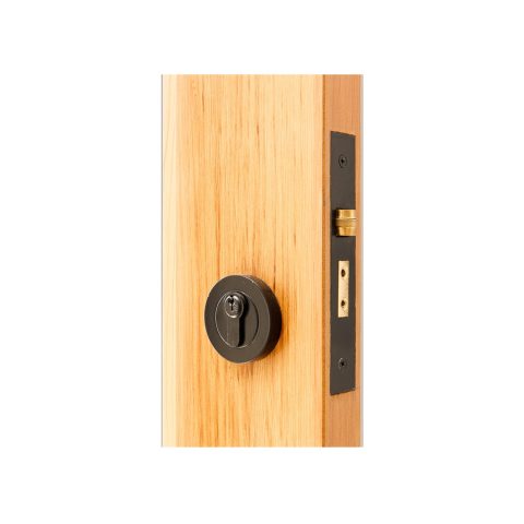 Zanda Round Key-Key Roller Mortice Lock Kit Matte Black