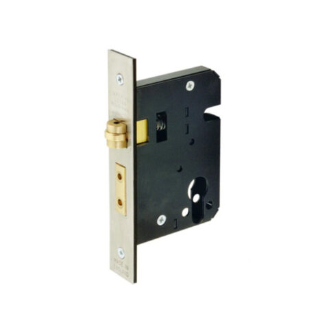 Zanda Round Key-Key Roller Mortice Lock Kit Brushed Nickel