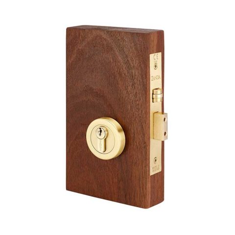 Zanda Round Key-Key Roller Mortice Lock Kit Satin Brass