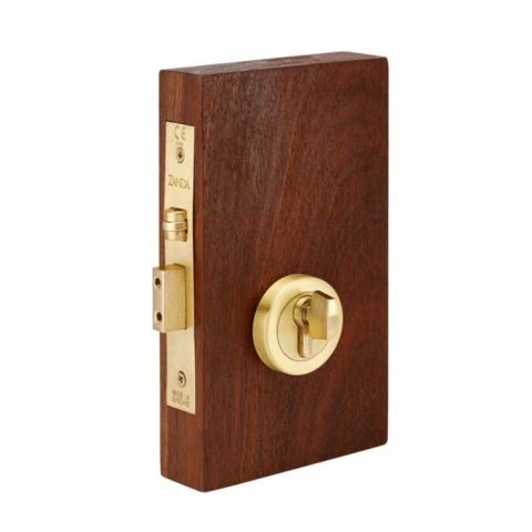 Zanda Round Key-Turn Roller Mortice Lock Kit Satin Brass