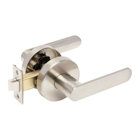 Zanda Sceptre Round Passage Lever Set Brushed Nickel