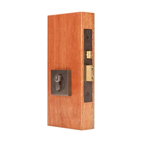 Zanda Square Key-Turn Roller Mortice Lock Kit Graphite Nickel