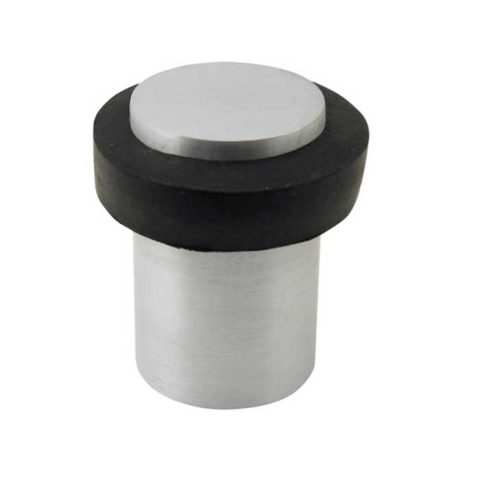 Zanda 60x38mm Round Floor Door Stop Brushed Nickel