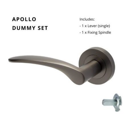 Zanda Apollo Round Right Hand Dummy Lever Graphite Nickel