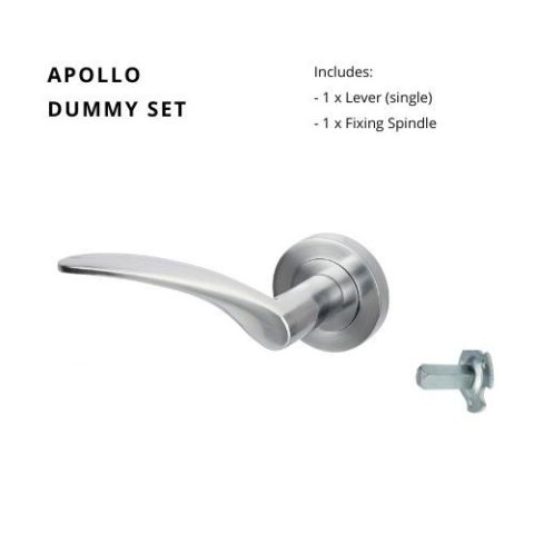 Zanda Apollo Round Right Hand Dummy Lever Satin Chrome