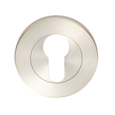 Zanda Aston 55mm Round Euro Escutcheon (Pair) Brushed Nickel