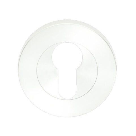 Zanda Aston 55mm Round Euro Escutcheon (Pair) White