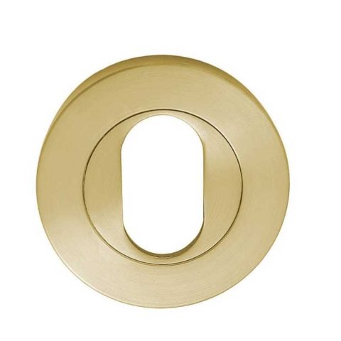 Zanda Aston 55mm Round Oval Escutcheon (Pair) Satin Brass