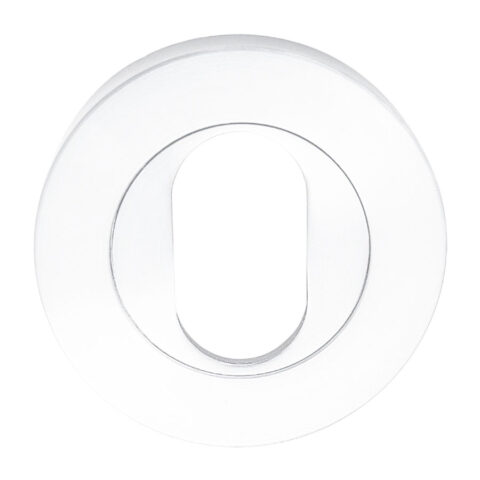Zanda Aston 55mm Round Oval Escutcheon (Pair) White