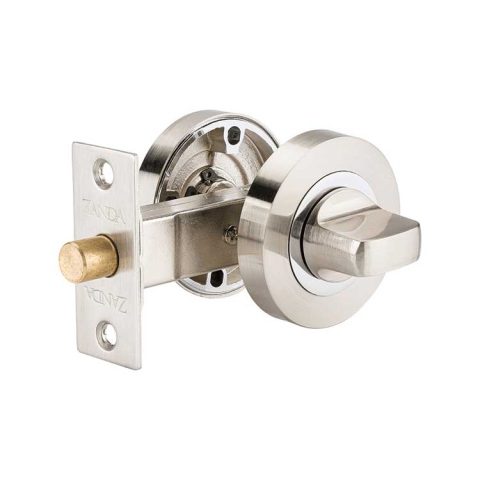 Zanda 52.5mm Round Privacy Turn Kit Brushed Nickel/ Chrome