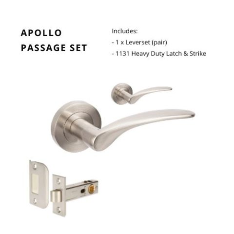 Zanda Apollo Round Passage Set Brushed Nickel