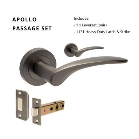 Zanda Apollo Round Passage Set Graphite Nickel