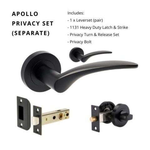 Zanda Apollo Round Privacy Set Matte Black