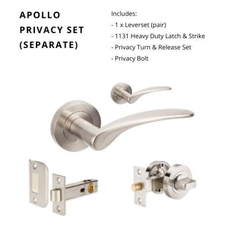 Zanda Apollo Round Privacy Set Brushed Nickel