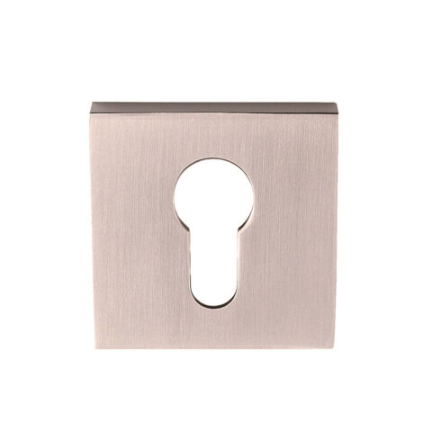 Zanda Aston 55mm Square Euro Escutcheon (Pair) Brushed Nickel