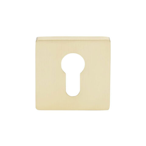 Zanda Aston 55mm Square Euro Escutcheon (Pair) Satin Brass