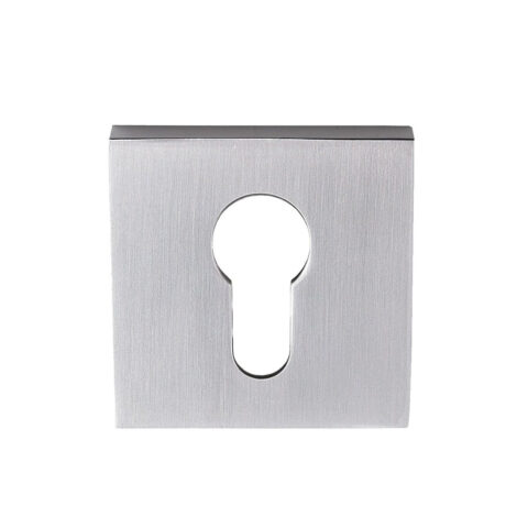 Zanda Aston 55mm Square Euro Escutcheon (Pair) Satin Chrome