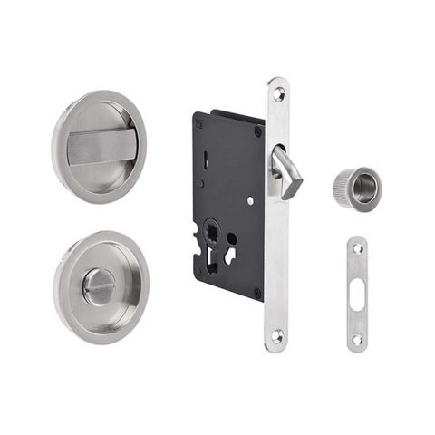 Zanda Visca Privacy Sliding Door Pull Brushed Nickel