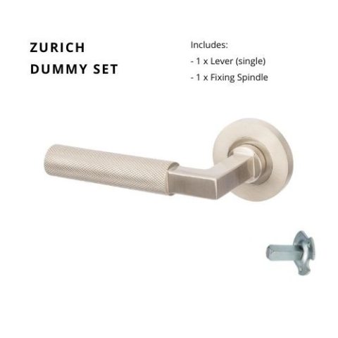 Zanda Zurich Round Dummy Right Hand Lever Brushed Nickel