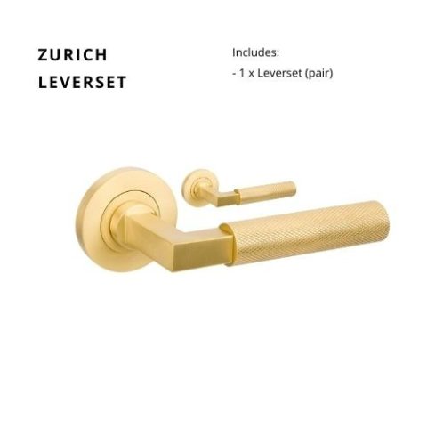 Zanda Zurich Round Lever Only Satin Brass